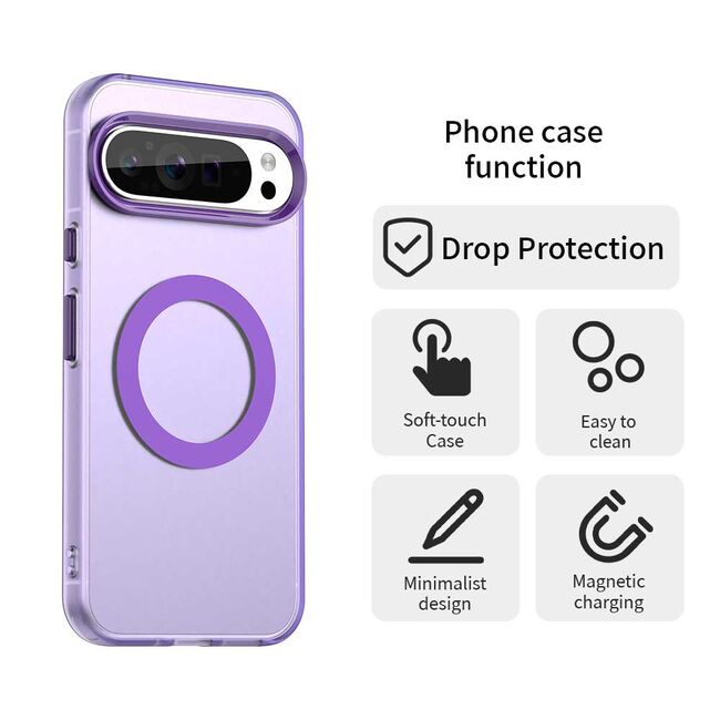 Husa premium pentru  Google Pixel 10 Pro / Pixel 10 VivaShell Fusion compatibila MagSafe, Anti-Shock - Protectie Avansata Display & Camera - Design Slim și Elegant - Mov
