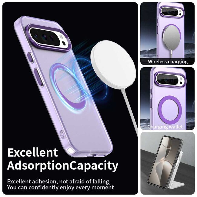 Husa premium pentru  Google Pixel 10 Pro / Pixel 10 VivaShell Fusion compatibila MagSafe, Anti-Shock - Protectie Avansata Display & Camera - Design Slim și Elegant - Mov
