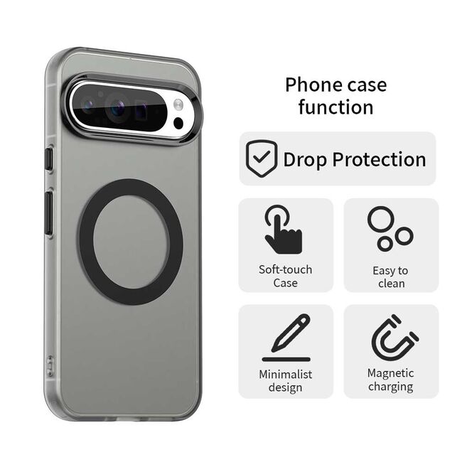 Husa premium pentru  Google Pixel 10 Pro / Pixel 10 VivaShell Fusion compatibila MagSafe, Anti-Shock - Protectie Avansata Display & Camera - Design Slim și Elegant - Negru