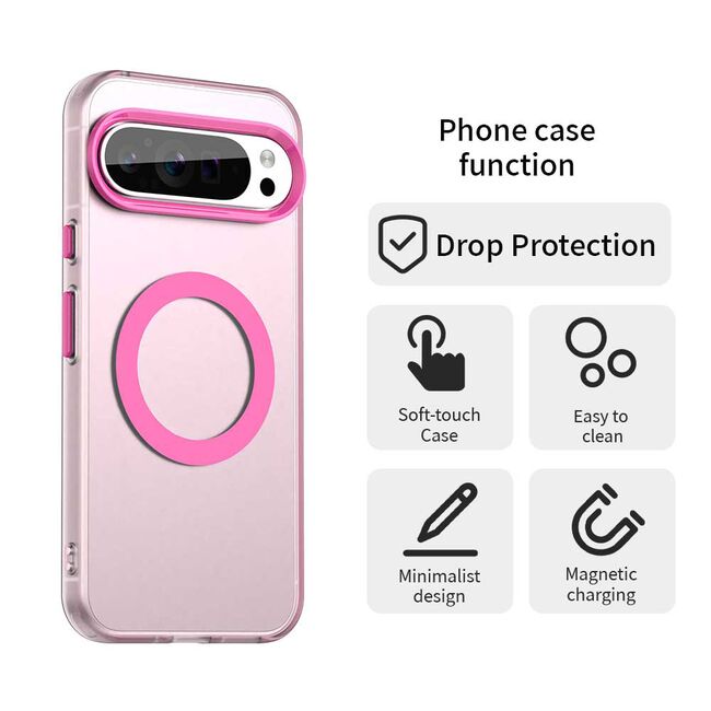 Husa premium pentru  Google Pixel 10 Pro / Pixel 10 VivaShell Fusion compatibila MagSafe, Anti-Shock - Protectie Avansata Display & Camera - Design Slim și Elegant - Roz