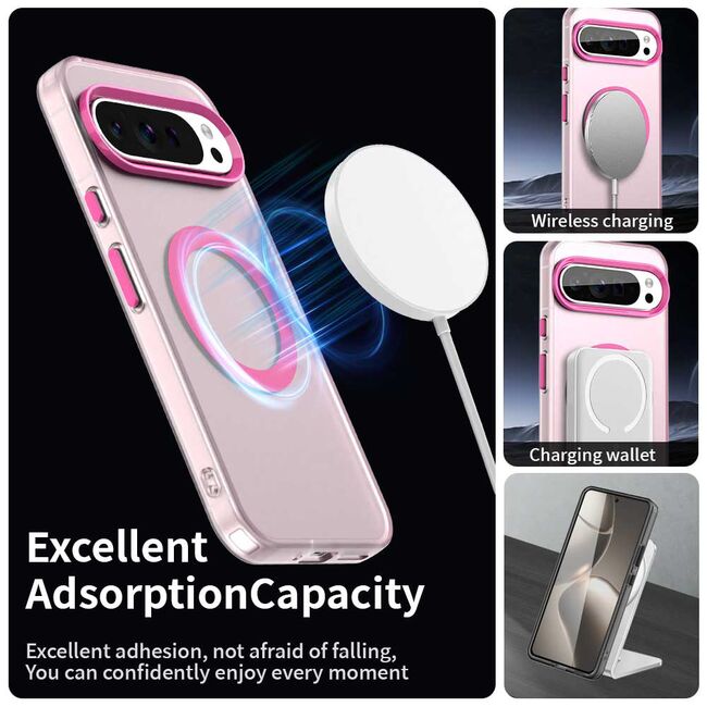 Husa premium pentru  Google Pixel 10 Pro / Pixel 10 VivaShell Fusion compatibila MagSafe, Anti-Shock - Protectie Avansata Display & Camera - Design Slim și Elegant - Roz