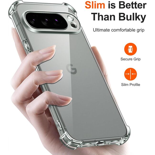 Husa pentru Google Pixel 10 Pro XL Anti-Shock, reinforced 4 corners, clear
