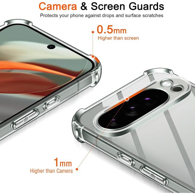 Husa pentru Google Pixel 10 Pro / Pixel 10 Anti-Shock, reinforced 4 corners, clear