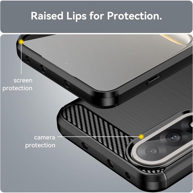 Husa pentru OnePlus Nord 5 Carbon Liquid Silicone, Negru