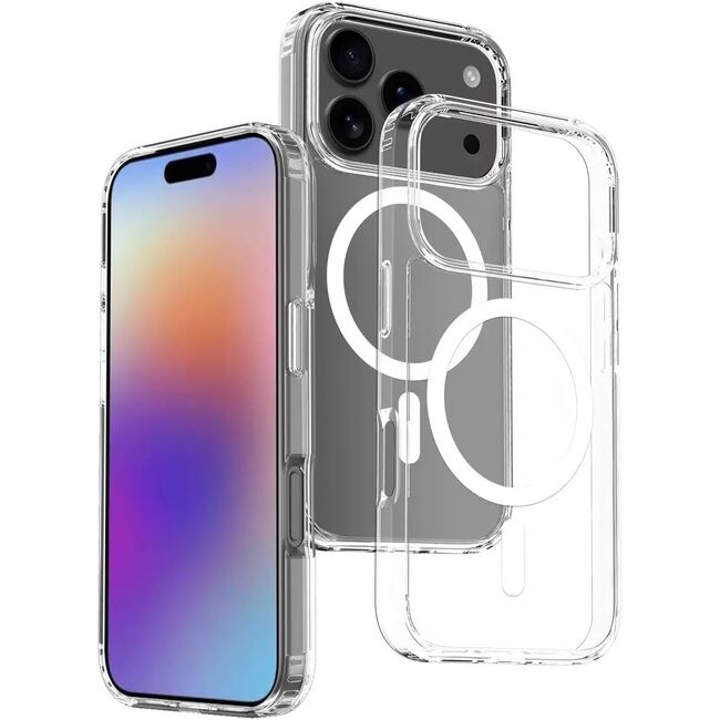 Huse pentru iPhone 17 Pro Max compatibila MagSafe - Crystal Clear Back Series Anti-Shock 1.5mm - transparent