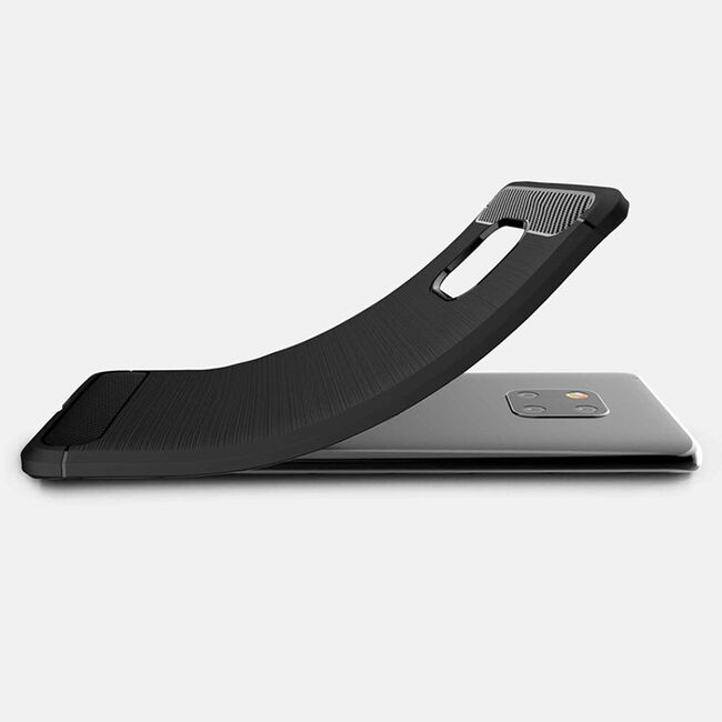 Husa pentru Huawei Mate 20 Pro - Techsuit Carbon Silicone - Black