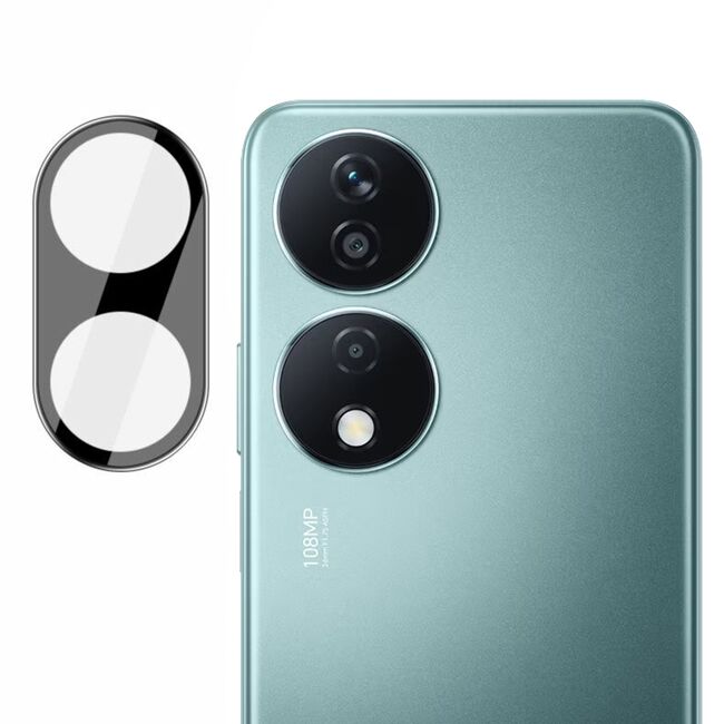 Folie Camera pentru Honor X7b / X7b 5G / 90 SMART - Techsuit Full Camera Glass - Black