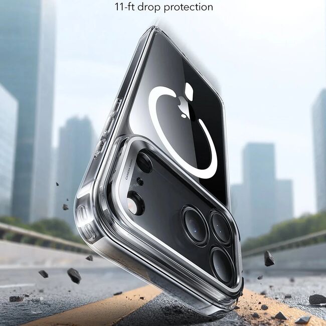 Husa pentru iPhone 17 Pro - ESR Classic Hybrid HaloLock Kickstand - Clear