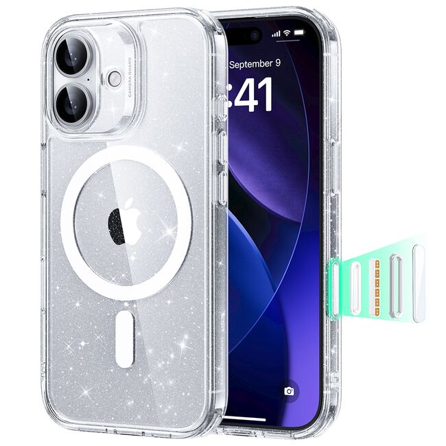 Husa pentru iPhone 17 - ESR Classic Hybrid HaloLock - Clear Shimmer