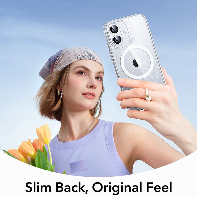 Husa pentru iPhone 17 - ESR Classic Hybrid HaloLock - Clear Shimmer