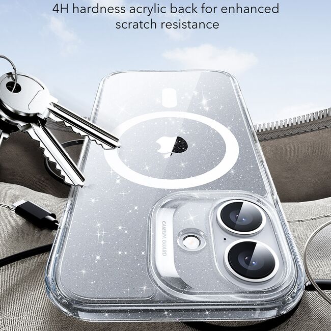 Husa pentru iPhone 17 - ESR Classic Hybrid HaloLock - Clear Shimmer