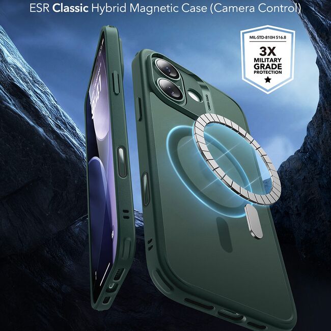 Husa pentru iPhone 17 - ESR Classic Hybrid HaloLock - Frosted Green