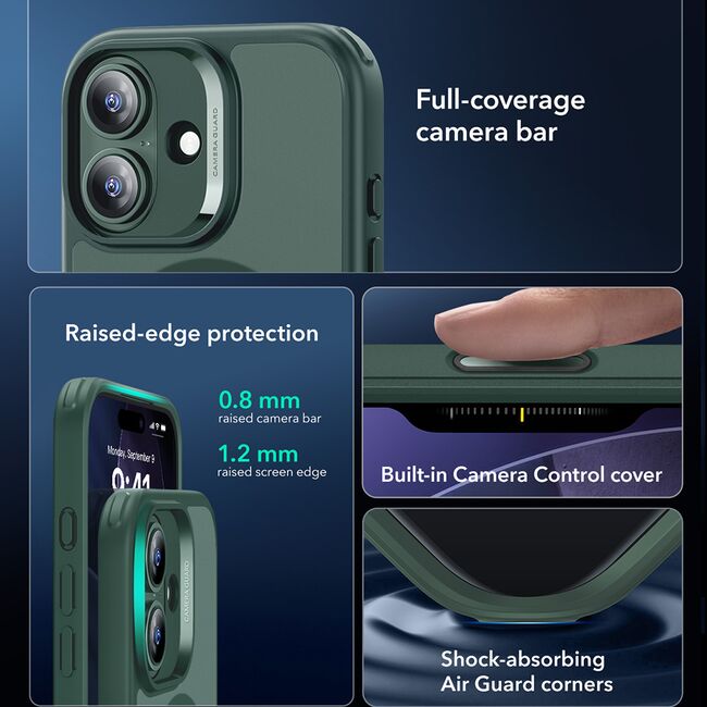 Husa pentru iPhone 17 - ESR Classic Hybrid HaloLock - Frosted Green