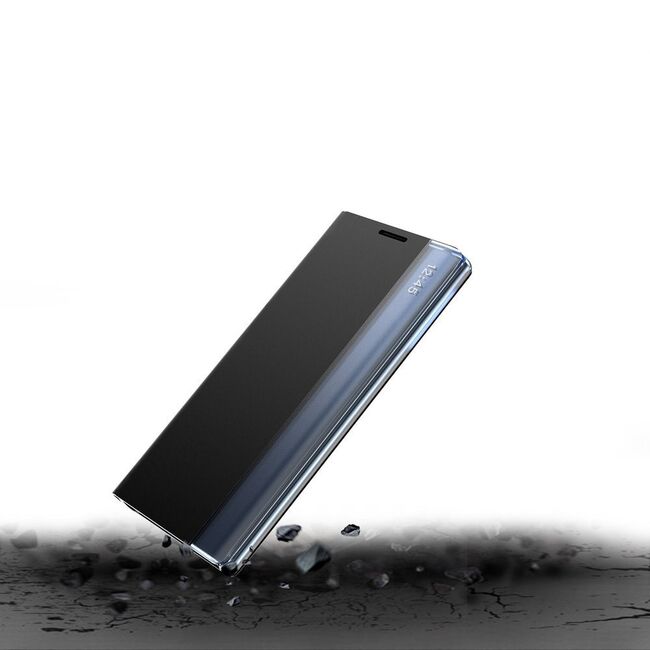 Husa Sleep Kickstand pentru Xiaomi Redmi Note 9 Pro / 9S (negru)