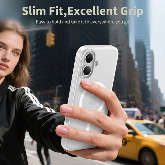 Husa pentru iPhone 17 SlimCore Compatibila MagSafe - Protectie inteligenta, Estetica minimalista - frosted - transparent mat