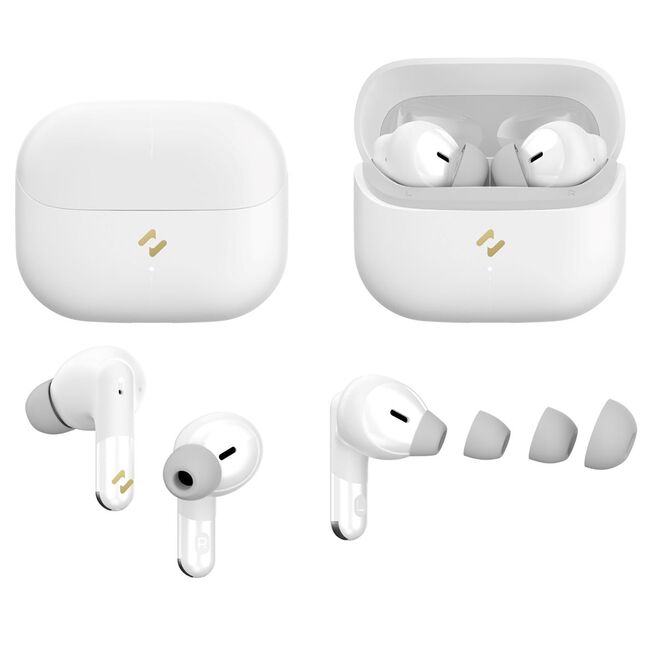Casti fara Fir Bluetooth 5.4, TWS, ENC, Type-C, 400mAh - Havit - Alb