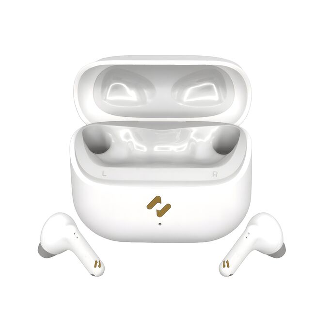 Casti fara Fir Bluetooth 5.4, TWS, ENC, Type-C, 400mAh - Havit - Alb