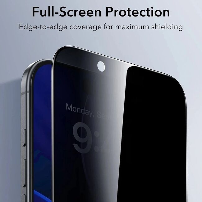 Folie pentru iPhone 17 Air (set 3) - ESR Privacy Tempered Glass UltraFit - Black