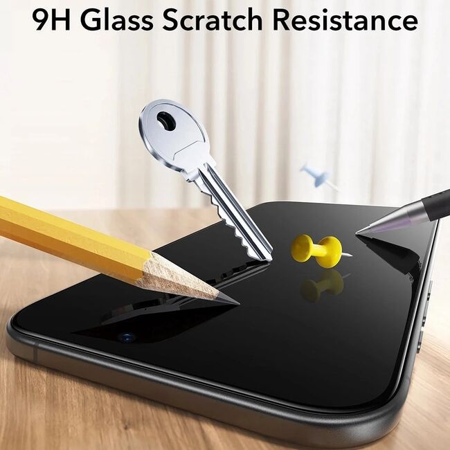 Folie pentru iPhone 17 Air (set 3) - ESR Privacy Tempered Glass UltraFit - Black