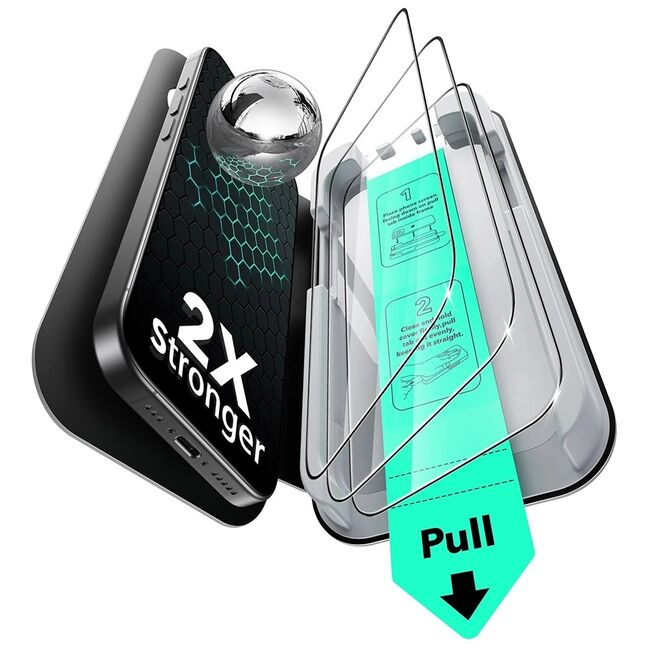 Folie pentru iPhone 17 Air (set 3) - ESR Tempered Glass UltraFit - Clear