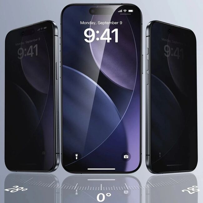 Folie pentru iPhone 17 Pro Max (set 3) - ESR Privacy Tempered Glass UltraFit - Black