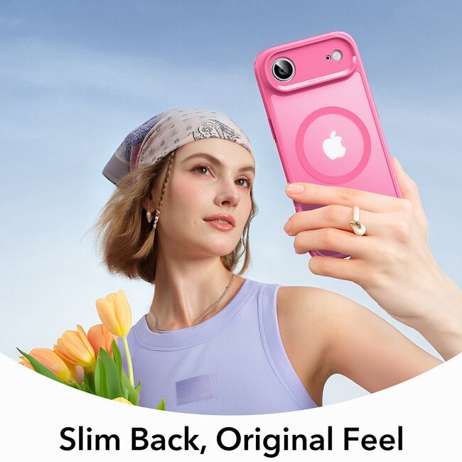 Husa pentru iPhone 17 Air - ESR Classic Hybrid HaloLock - Frosted Pink