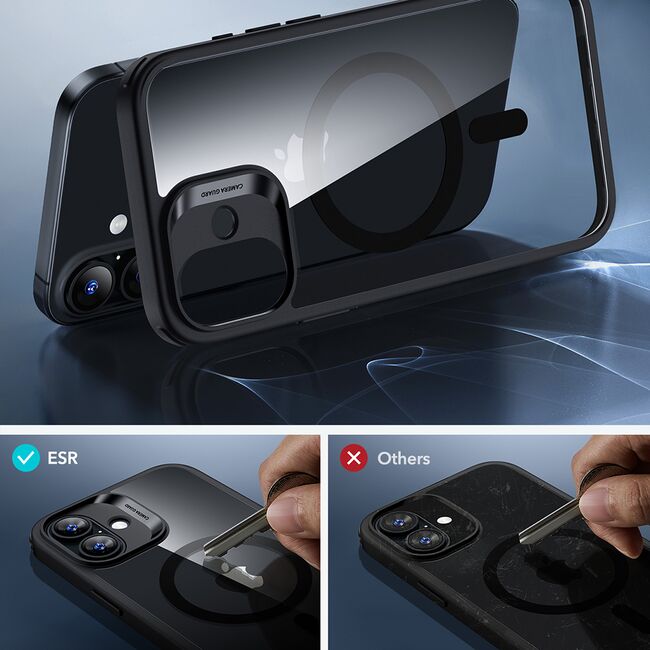 Husa pentru iPhone 17 - ESR Classic Hybrid HaloLock - Clear Black