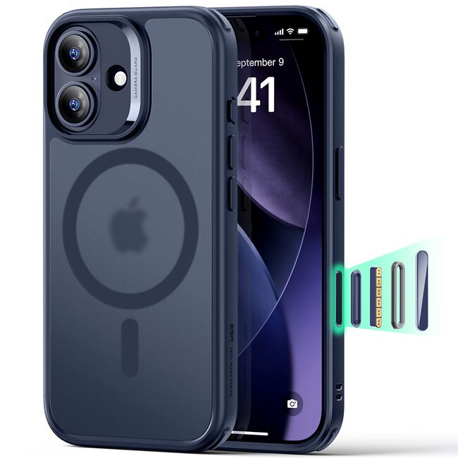 Husa pentru iPhone 17 - ESR Classic Hybrid HaloLock - Clear Blue