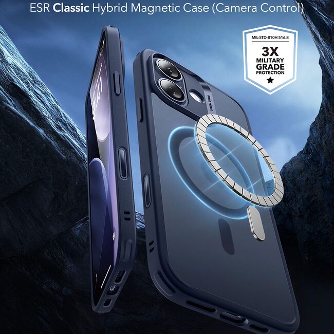 Husa pentru iPhone 17 - ESR Classic Hybrid HaloLock - Clear Blue