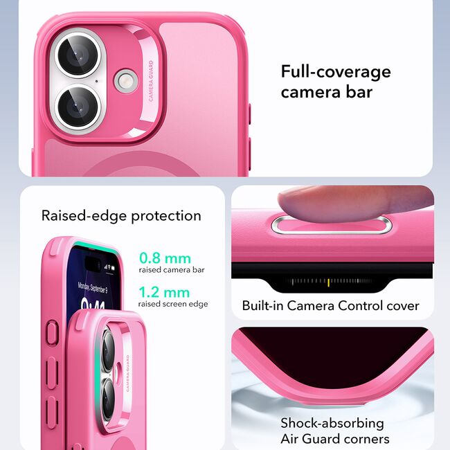 Husa pentru iPhone 17 - ESR Classic Hybrid HaloLock - Frosted Pink