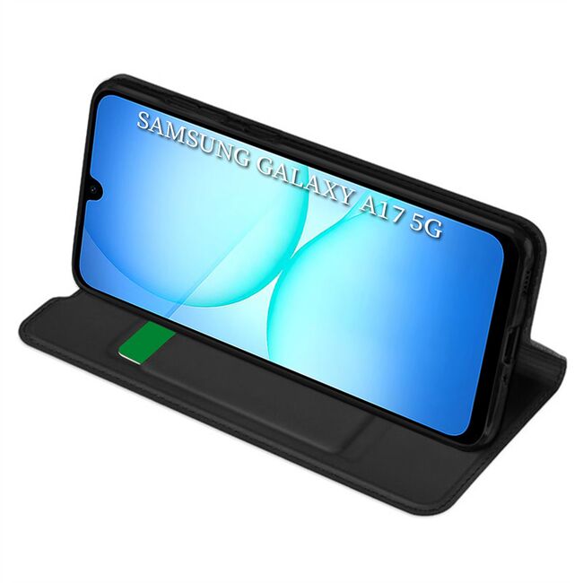 Husa pentru Samsung Galaxy A17 5G tip carte BookFlip, inchidere magnetica, negru