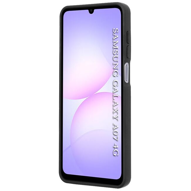 Husa de protectie pentru Samsung Galaxy A07 4G premium cu inel stand rotativ, suport magnetic si bumper anti-alunecare - negru