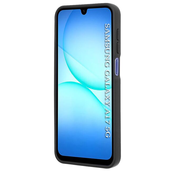 Husa de protectie pentru Samsung Galaxy A17 5G premium cu inel stand rotativ, suport magnetic si bumper anti-alunecare - negru
