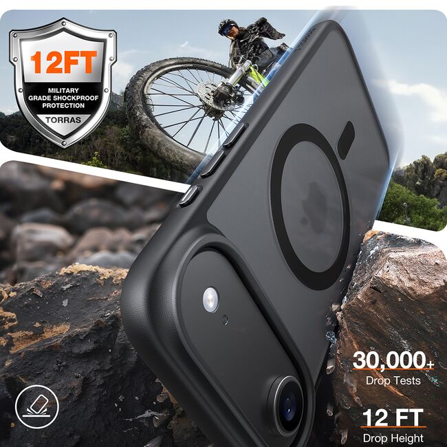 Husa pentru iPhone 17 Air - Torras Guardian Magnetic Series - Black
