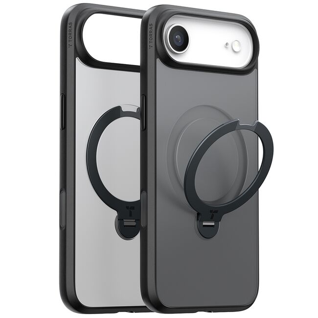 Husa pentru iPhone 17 Air - Torras Ostand Spin MagSafe Series - Black