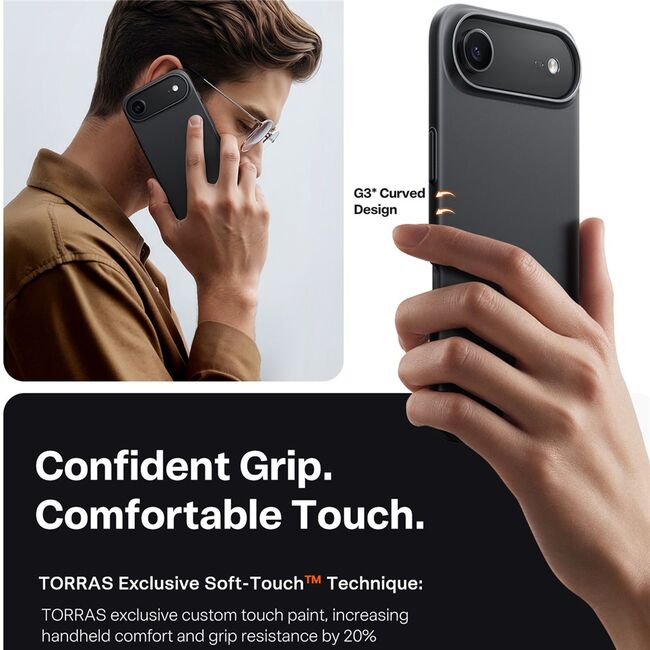 Husa pentru iPhone 17 Air - Torras SlimFit MagSafe Series - Black