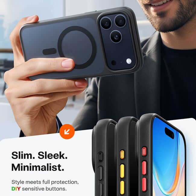 Husa pentru iPhone 17 Pro Max - Torras Guardian Magnetic Series - Negru