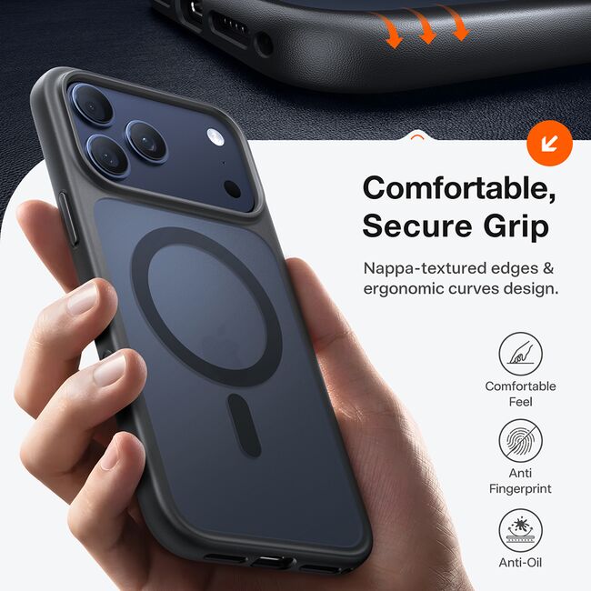 Husa pentru iPhone 17 Pro Max - Torras Guardian Magnetic Series - Negru