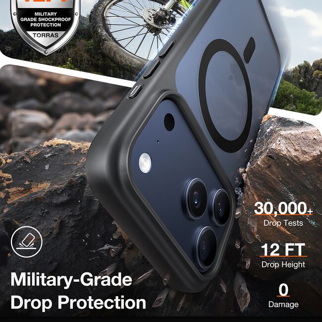 Husa pentru iPhone 17 Pro Max - Torras Guardian Magnetic Series - Negru