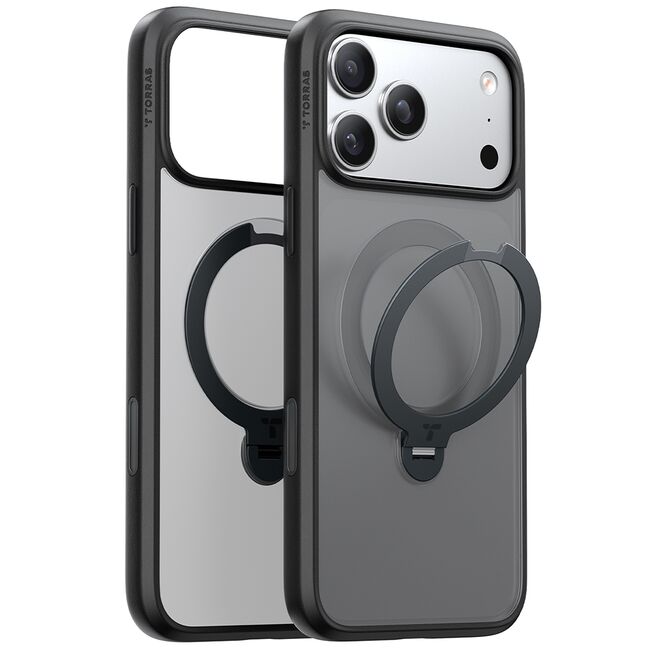 Husa pentru iPhone 17 Pro Max - Torras Ostand Spin MagSafe Series - Black