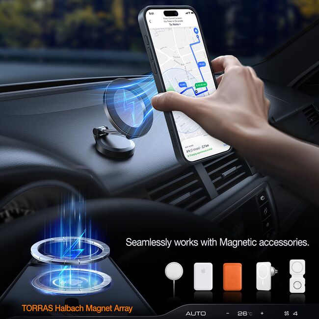 Husa pentru iPhone 17 Pro Max - Torras Pstand - Clear