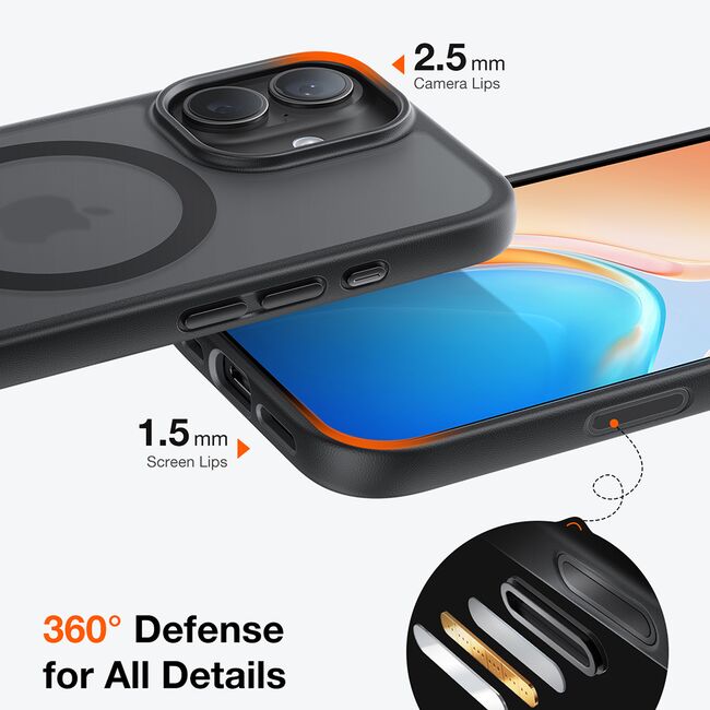 Husa pentru iPhone 17 - Torras Guardian Magnetic Series - Black
