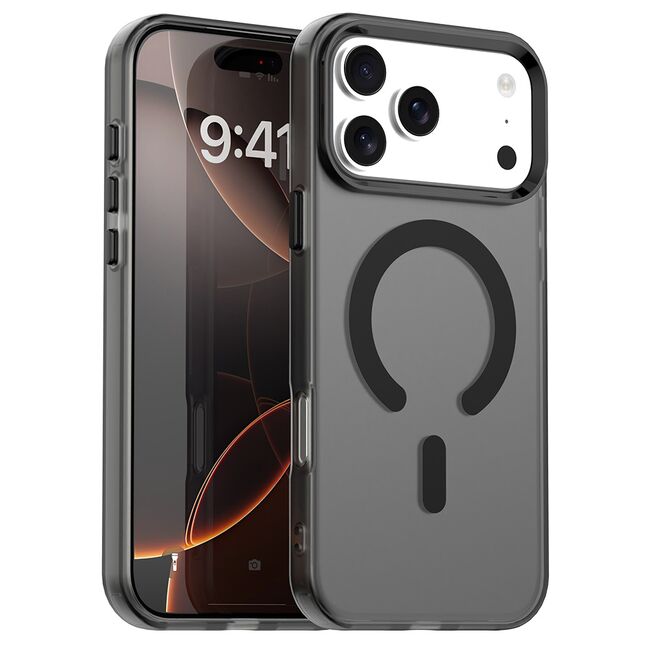 Husa premium pentru iPhone 17 Pro Max VivaShell Fusion compatibila MagSafe, Anti-Shock - Protectie Avansata Display & Camera - Design Slim și Elegant - negru
