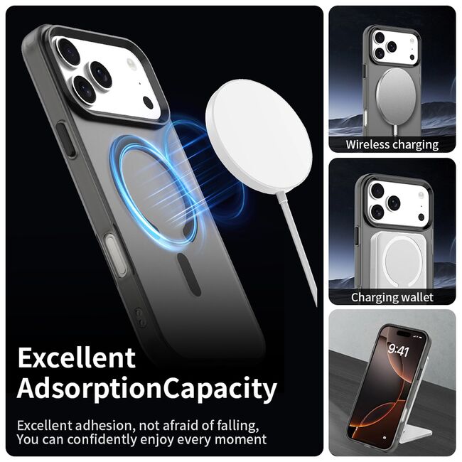 Husa premium pentru iPhone 17 Pro Max VivaShell Fusion compatibila MagSafe, Anti-Shock - Protectie Avansata Display & Camera - Design Slim și Elegant - negru