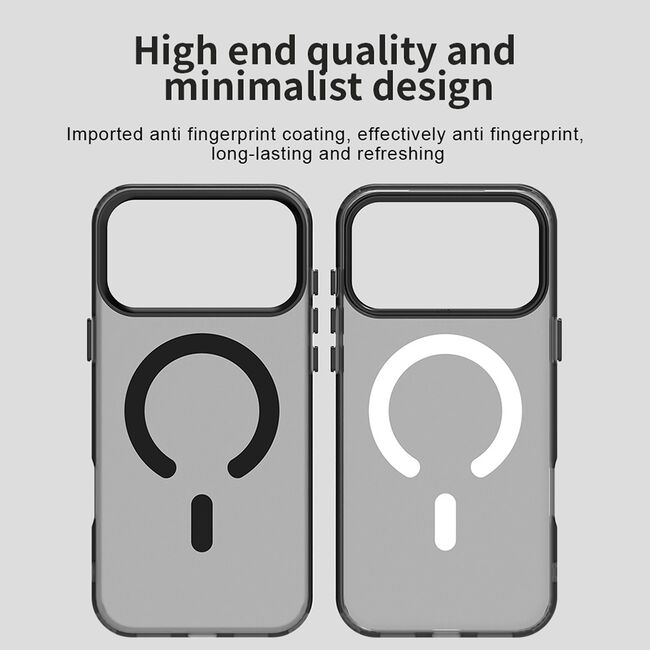 Husa premium pentru iPhone 17 Pro Max VivaShell Fusion compatibila MagSafe, Anti-Shock - Protectie Avansata Display & Camera - Design Slim și Elegant - negru