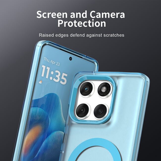 Husa premium pentru Motorola Edge 60 Fusion / Edge 60 VivaShell Fusion compatibila MagSafe, Anti-Shock - Protectie Avansata Display & Camera - Design Slim și Elegant - albastru