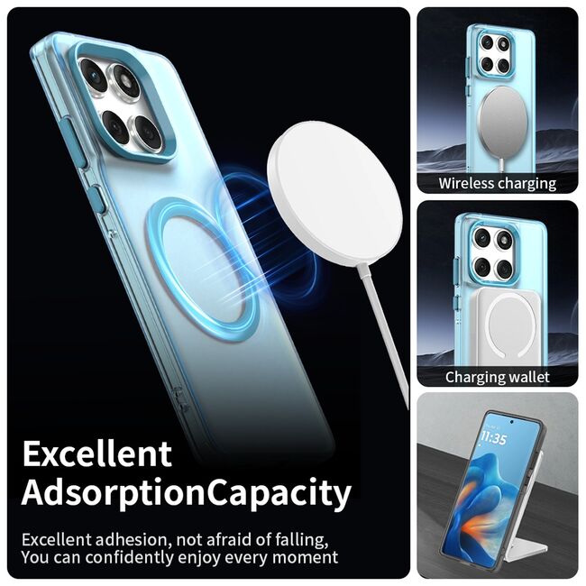 Husa premium pentru Motorola Edge 60 Fusion / Edge 60 VivaShell Fusion compatibila MagSafe, Anti-Shock - Protectie Avansata Display & Camera - Design Slim și Elegant - albastru