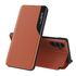 Husa pentru  Samsung Galaxy S24 tip carte, Smart View, portocaliu