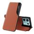 Husa pentru  Xiaomi Redmi Note 13 5G tip carte, Smart View, portocaliu