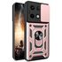 Husa pentru  Xiaomi Redmi Note 13 Pro 5G Ring Armor Kickstand Tough Rugged Cover cu protectie camera, rose gold